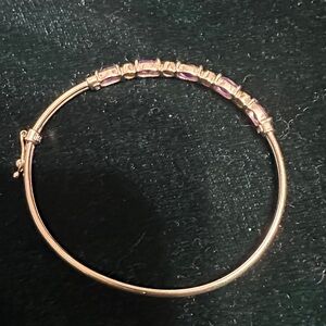Elegant Gold and Purple Bracelet 14k gold